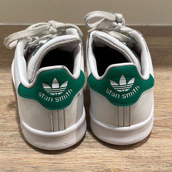 Adidas Stan Smith Kids Shoes, Size 13, Cloud White / Cloud White / Green - Picture 6 of 6